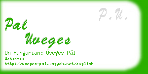 pal uveges business card